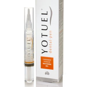 Yotuel dental-pen. Inneholder carbamide peroxide- Brush and go